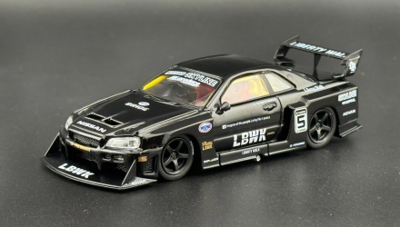 Машинка Premium MINI GT Nissan Skyline LB-ER34 Super Silhouette 1:64 MGT00844-CH Black Машинка Premium MINI GT Nissan Skyline LB-ER34 Super Silhouette 1:64 MGT00844-CH Black - Retromagaz, image 1