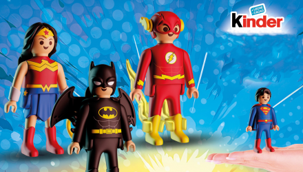 Шоколадне Яйце Kinder Surprise MAXI DC Superheroes x Playmobil 100g - Retromagaz, image 1