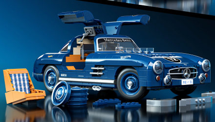 Конструктор Hot Wheels Brick Shop Mercedes-Benz 300 SL 1:64 HWW25 Blue - Retromagaz, image 5