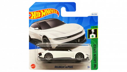 Машинка Базова Hot Wheels DeLorean Alpha5 Green Speed 1:64 HTB84 White - Retromagaz, image 1