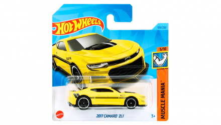 Машинка Базова Hot Wheels 2017 Camaro ZL1 Muscle Mania 1:64 HKJ52 Yellow - Retromagaz, image 1