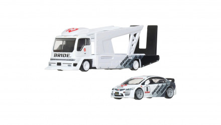 Машинка Premium 2шт Hot Wheels '07 Honda Civic Type R та Kousoku Hauler Team Transport 1:64 JHX94 White - Retromagaz, image 1