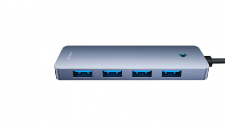 Адаптер Baseus UltraJoy Series 4-Port  HUB Lite USB - USB 3.0 4шт + Type-C Black 0.5m - Retromagaz, image 3