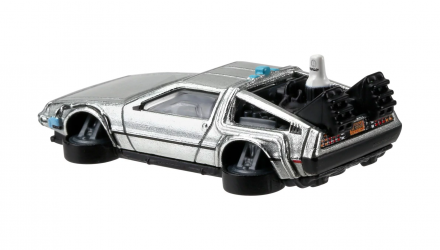 Машинка Premium Hot Wheels Time Machine Hover Mode DMC Delorean Back To The Future Rep. Entertainment 1:64 DWJ76 Silver - Retromagaz, image 4