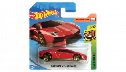 Машинка Базова Hot Wheels Lamborghini Aventador Miura Homage Exotics 1:64 FJY02 Red - Retromagaz, image 1