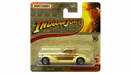 Машинка Большой Город Matchbox Auburn 1936 Auburn Speedster Indiana Jones Showroom 1:64 HLC64 White - Retromagaz, image 1