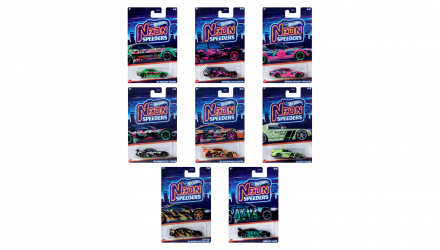 Набір Тематична Машинка Hot Wheels Neon Speeders HLH72 2024-1 8шт - Retromagaz, image 1