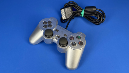 Набор Консоль Sony PlayStation 2 Slim SCPH-7xxx Limited Edition Chip Silver Б/У  + Геймпад Проводной DualShock 2 - Retromagaz, image 6
