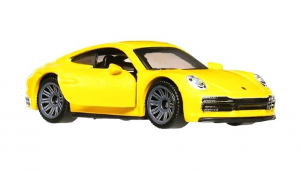 Тематическая Машинка Matchbox Porsche 911 Carrera 4S Moving Parts 1:64 JBW88 Yellow - Retromagaz, image 1