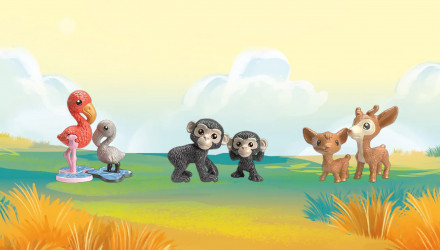 Набір Шоколадне Яйце 4шт Kinder Surprise Тварини Natoons Africa Applaydu 20g - Retromagaz, image 1