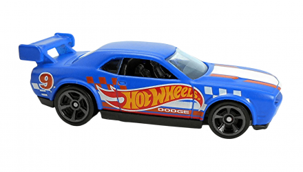 Машинка Базова Hot Wheels Dodge Challenger Drift Car Race Team 1:64 GRY22 Blue - Retromagaz, image 4