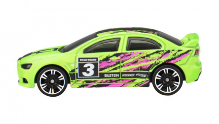 Тематическая Машинка Hot Wheels 2008 Lancer Evolution Neon Speeders 1:64 JCB02 Green - Retromagaz, image 3