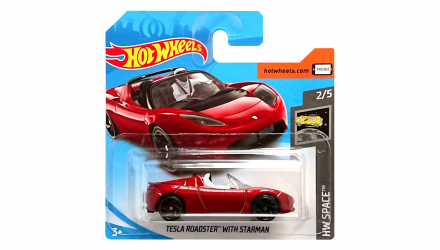 Машинка Базовая Hot Wheels Tesla Roadster With Starman Space 1:64 FYD29 Red - Retromagaz, image 1