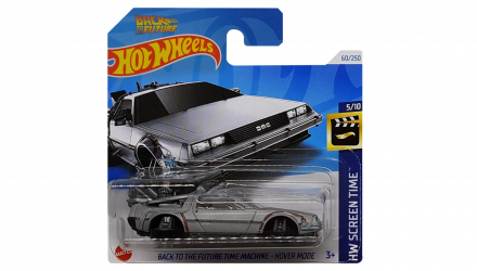 Машинка Базова Hot Wheels DeLorean DMC-12 Back to the Future Time Machine - Hover Mode Screen Time 1:64 HTB33 Silver - Retromagaz, image 1