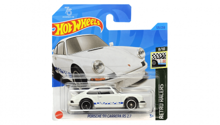 Машинка Базова Hot Wheels '75 Porsche 911 Carrera RS 2.7 Retro Racers 1:64 HKG42 White - Retromagaz, image 1