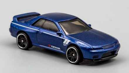 Машинка Базова Hot Wheels Skyline GT-R (BNR32) Yokohama Nissan 1:64 FYB74 Metallic Blue - Retromagaz, image 2