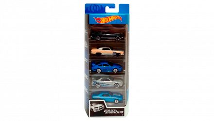 Машинка Базовая Hot Wheels 5шт Mustang / Monte Carlo / Porsche 911 / Nissan Skyline / Camaro Fast & Furious 1:64 GHP55 GMG69 Silver - Retromagaz, image 1