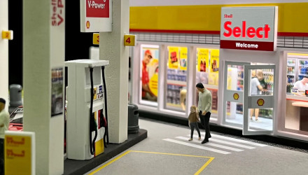 Диорама G-Fans Shell Gas Station 1:64 710035 Black - Retromagaz, image 3