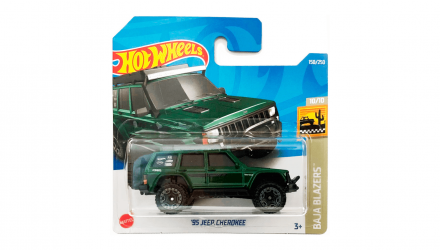 Машинка Базова Hot Wheels '95 Jeep Cherokee Baja Blazers 1:64 HCT10 Green - Retromagaz, image 1