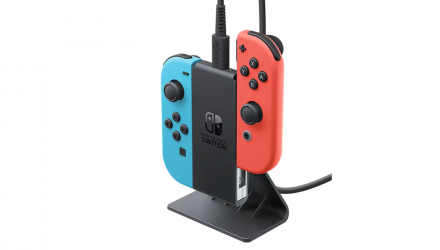 Тримач для Joy-Con Nintendo Switch Зарядний Charging Stand for 2 Joy-Con Black Новий - Retromagaz, image 2