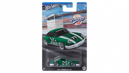 Тематична Машинка Hot Wheels 1971 Porsche 911 Vintage Racing Club 1:64 HRT81/HRV04 Green - Retromagaz, image 1