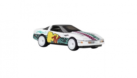 Машинка Premium Hot Wheels Porsche MTV '84 Corvette Pop Culture 1:64 JHW93 White - Retromagaz, image 3