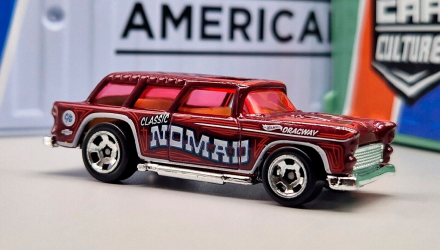 Машинка Базовая Hot Wheels Classic '55 Nomad Wagons 1:64 HKH73 Dark Red - Retromagaz, image 1