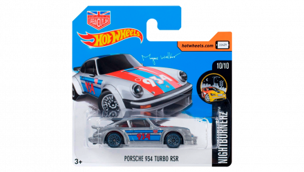 Машинка Базовая Hot Wheels Porsche 934 Turbo RSR Magnus Walker Urban Outlaw Nightburnerz 1:64 DTY84 Metallic Silver - Retromagaz, image 1