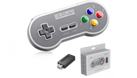 Геймпад Беспроводной 8BitDo SNES SN30 Europa Switch PC 2.4Ghz Grey Новый - Retromagaz, image 1