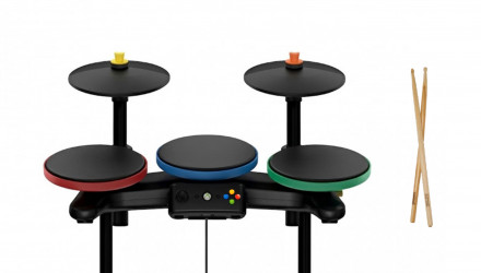 Барабан Бездротовий Activision Xbox 360 95519.808 Band Hero Guitar Hero 5 World Tour Black Б/У - Retromagaz, image 1
