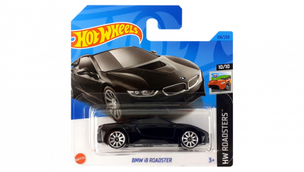 Машинка Базова Hot Wheels BMW i8 Roadster Roadsters 1:64 HKK13 Black - Retromagaz, image 1