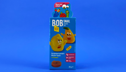 Набір Набір Bob Snail Натуральні Фруктові Цукерки Яблуко-Груша та Іграшка 20g 16шт - Retromagaz, image 1