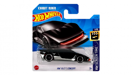 Машинка Базовая Hot Wheels Knight Rider HW K.I.T.T. Concept Screen Time 1:64 HKH07 Black - Retromagaz, image 1