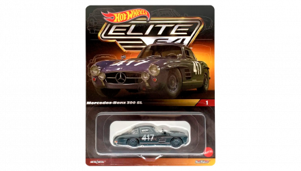 Машинка Premium Hot Wheels Mercedes-Benz 300 SL Elite 64 1:64 HNG51 Dark Grey - Retromagaz, image 1