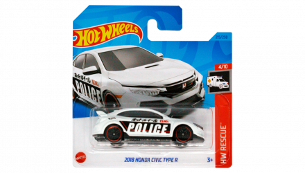 Машинка Базова Hot Wheels 2018 Honda Civic Type R Rescue 1:64 HKJ21 White - Retromagaz, image 1