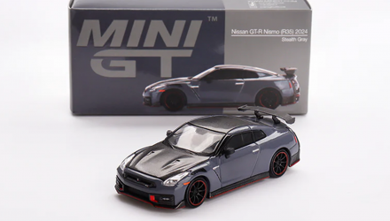 Машинка Premium MINI GT Nissan GT-R Nismo 2024 1:64 MGT00868-CH Grey - Retromagaz, image 1