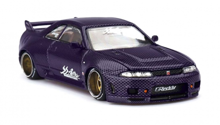 Машинка Premium Kaido House x MiNI GT Nissan GT-R (R33) Active Carbon R V2 1:64 KHMG163-CH Purple - Retromagaz, image 1