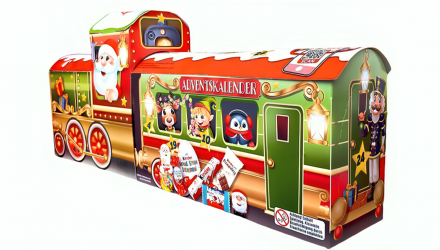 Адвент-Календарь Kinder Поезд Паровоз Train Advent-Calendar 221g - Retromagaz, image 3