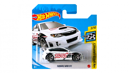 Машинка Базовая Hot Wheels Subaru WRX STI Speed Graphics 1:64 GTB98 White - Retromagaz, image 1