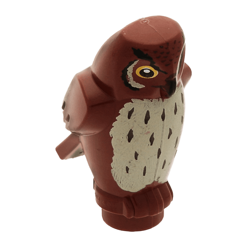 Фігурка Lego Повітря Owl Black Beak Yellow Eyes and Tan Chest Feathers Pattern Animals 92084pb01 4596335 Reddish Brown Б/У - Retromagaz