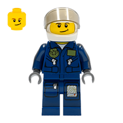 Фигурка Lego 973pb0989 Undercover Elite Police Helicopter Pilot City Police cty0359 Б/У - Retromagaz