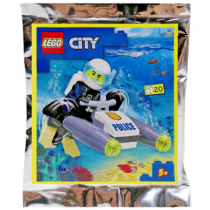 Конструктор Lego Police Diver with Underwater Scooter City 952208 cty1477 Новый - Retromagaz