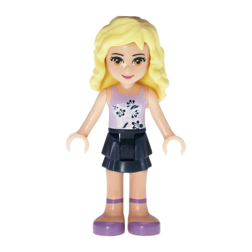 Фигурка Lego Girl Danielle Dark Blue Layered Skirt Friends frnd049 2 Б/У - Retromagaz