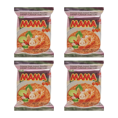 Набор Лапша 4шт Mama Том Ям Оригінальна Острая 60g - Retromagaz
