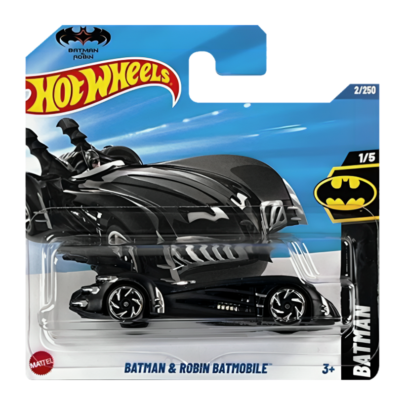 Машинка Базовая Hot Wheels Batman & Robin Batmobile Batman 1:64 HYW60 Black - Retromagaz