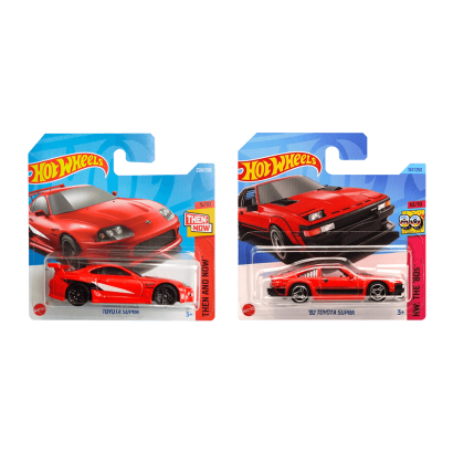 Набір Машинок Базових Hot Wheels Toyota Supra A80 1:64 HCV16 + '82 HKG87 Red - Retromagaz