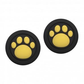 Накладки на Стики 2шт RMC Cat Paw PlayStation 5 4 3 2 1 Xbox Series One 360 Switch 2 Black Yellow - Retromagaz