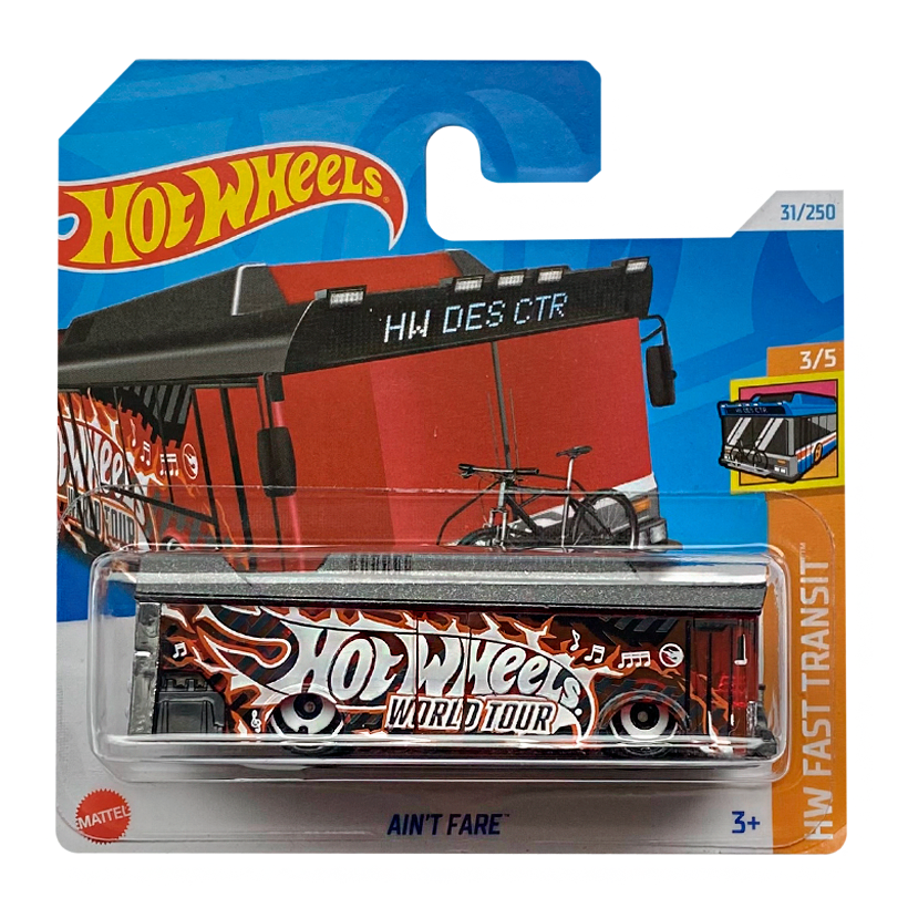 Машинка Базова Hot Wheels Ain't Fare Treasure Hunts Fast Transit 1:64 HTF16 Red - Retromagaz