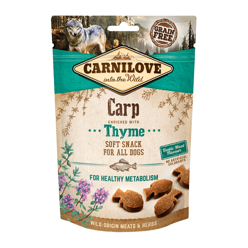 Лакомства для Собак Carnilove Dog Crunchy Snack Carp with Thyme 200g - Retromagaz