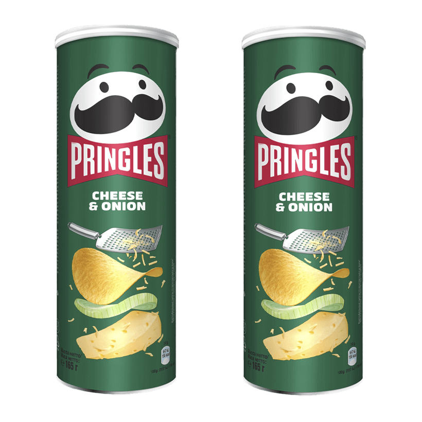 Набір Чипси 2шт Pringles Сheese & Onion 165g - Retromagaz